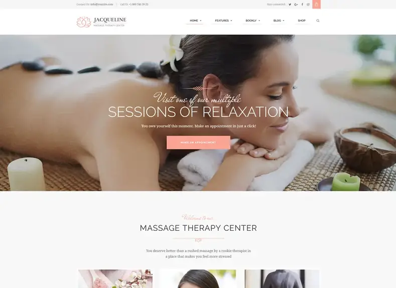 Muji |  Thème WordPress pour salon de beauté et spa