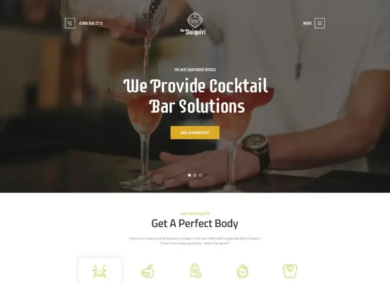 Daiquiri |  Thème WordPress pour cocktails et barmans