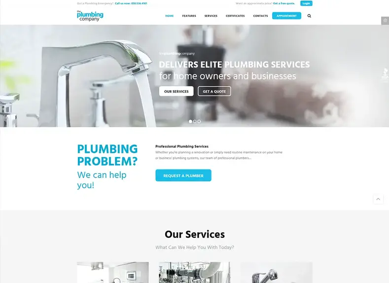 Plomberie : thème WordPress de réparation, de construction et de construction