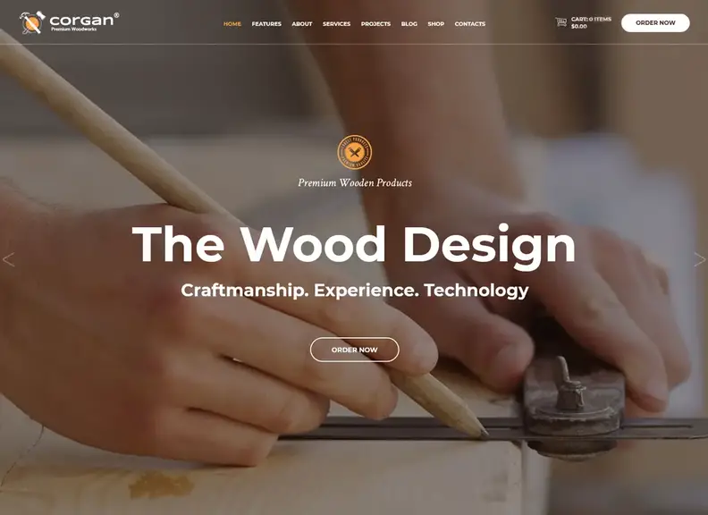 corgan-premium-ahşap işleri-ahşap işleri-teması-wordpress