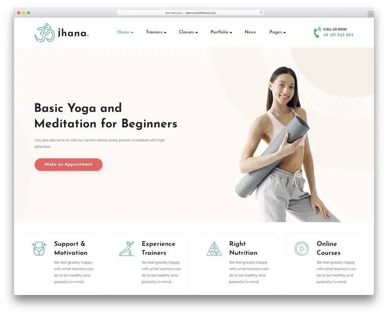tema wordpress jhana yoga