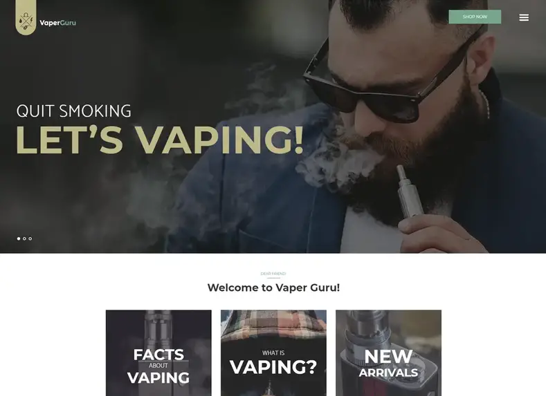 VaperGuru - Vaper Community & Vape Shop WordPress Tema