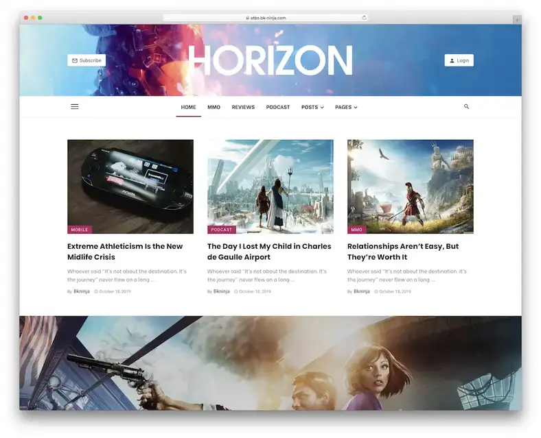 tema wordpress da revista de jogos ceris