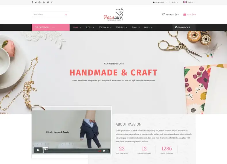 Paixão |  Tema WordPress Artesanal e Artesanal WooCommerce