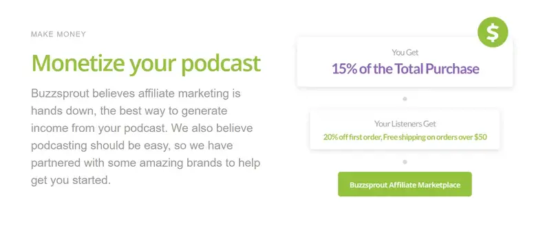 Opsi monetisasi Buzzsprout