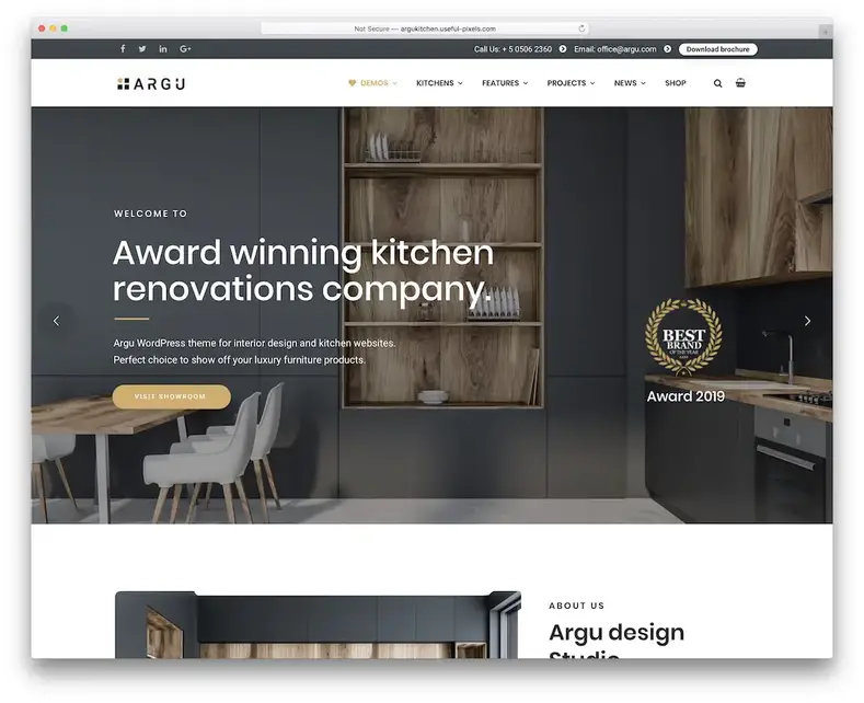 thème wordpress de design d'intérieur de scénario