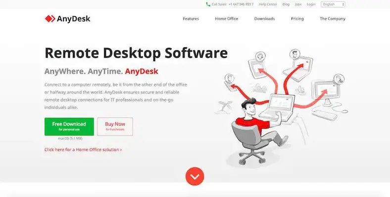 AnyDesk: منصات سطح المكتب البعيد
