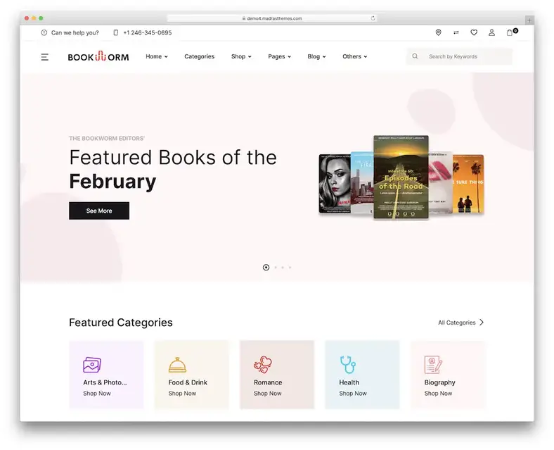 tema da livraria wordpress do leitor ávido