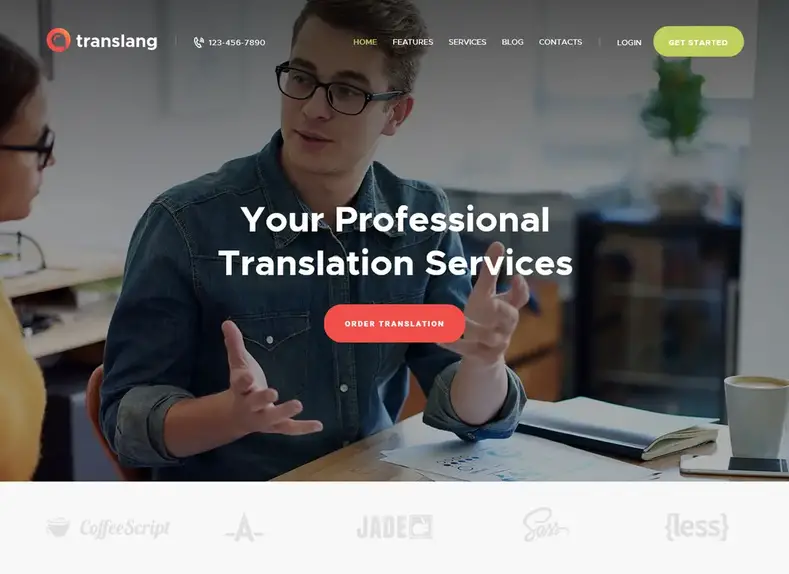 Traduction |  Services de traduction et cours de langues Thème WordPress