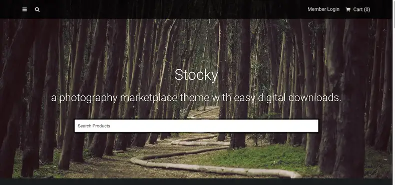 Stocky - Banco de imagens WordPress Marketplace