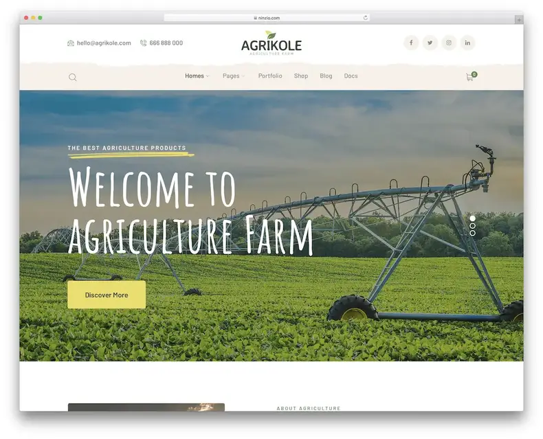 thème wordpress de l'agriculture agrikole