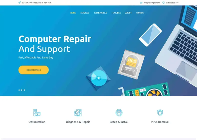Re: Reparación de Bytes Reparación de Computadoras Temas de WordPress