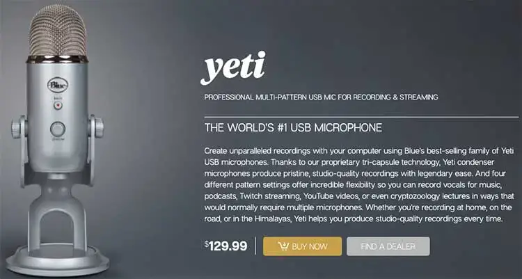 Mikrofon Yeti Biru