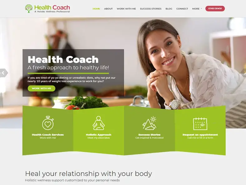 Healthflex - Thème WordPress pour Coach Santé