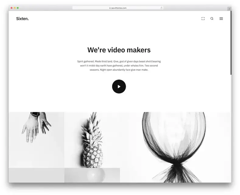 tema wordpress dezesseis videógrafos