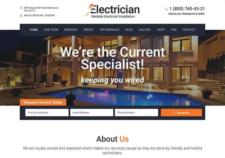 Électricien - WordPress