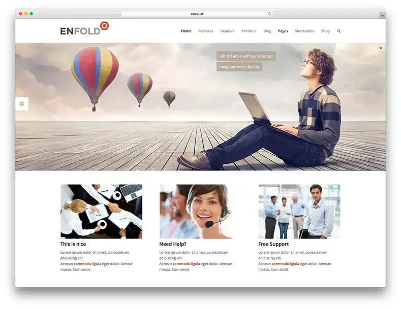 enfold - trascina e rilascia il tema wordpress