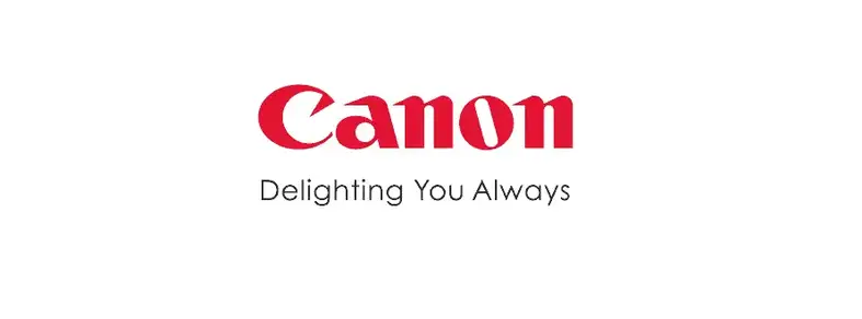 Canon -logo med slogan