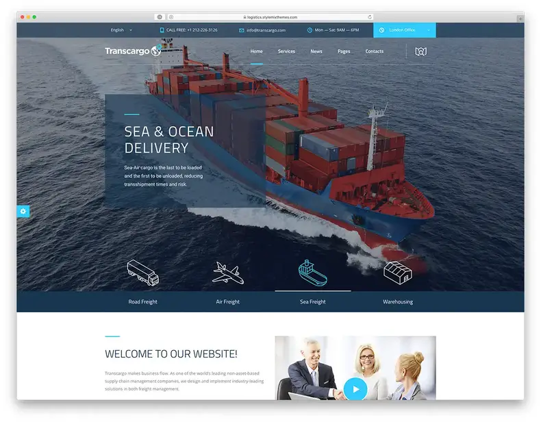 trasporto tema WordPress