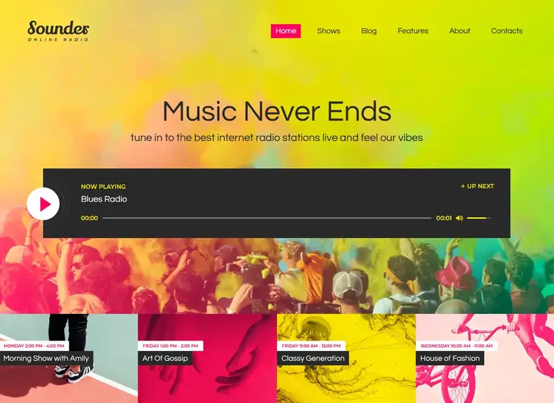 Sondeur |  Thème WordPress pour radio en ligne