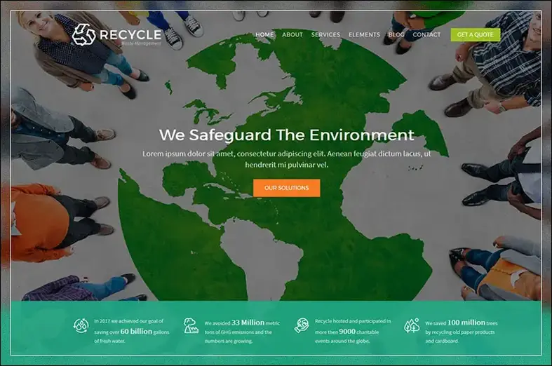 Reciclar - Tema WordPress Lingkungan & Daur Ulang