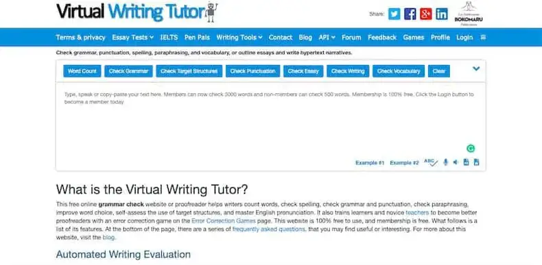 Virtual Writing Tool - Gratis værktøj til kontrol af grammatik
