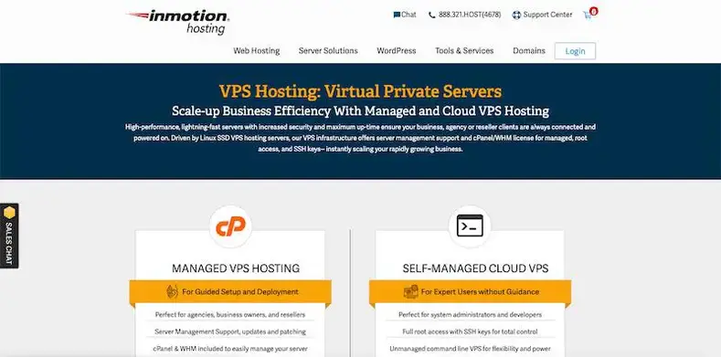 InMotion: VPS hosting szolgáltatások