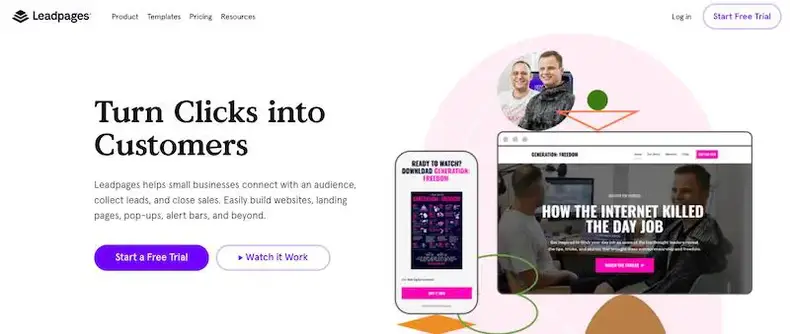 Leadpages - pembuat halaman arahan
