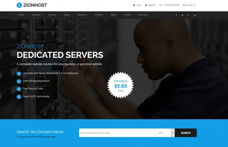 zionhost-minimal-hosting-templat situs web