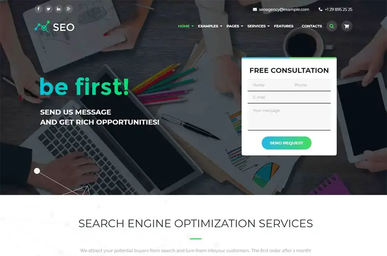 O tema WordPress de geração de leads de SEO