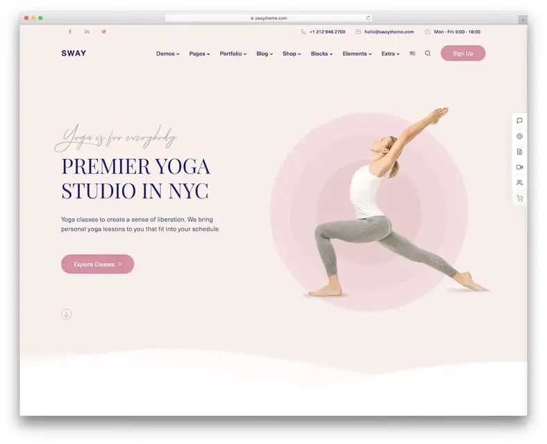 tema wordpress yoga berayun