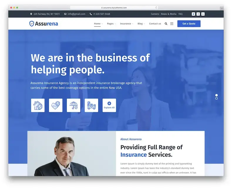 advansure comptabilité thème wordpress