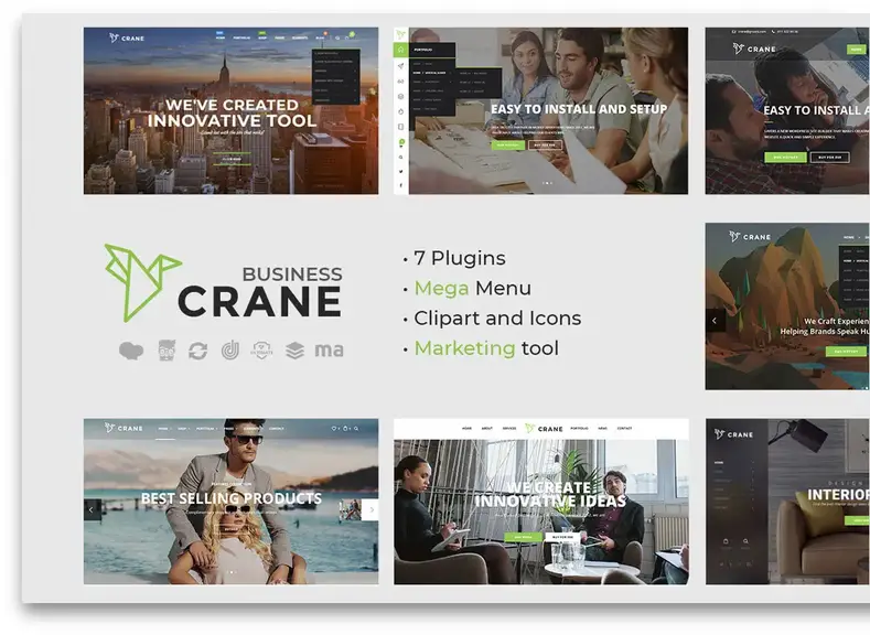 Crane - Thème d'entreprise WordPress