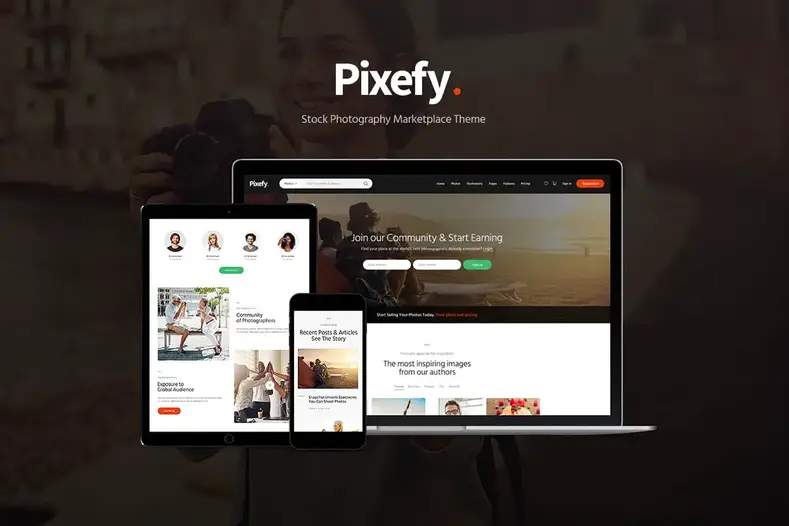 Pixefy |  Tema Pasar Fotografi Saham
