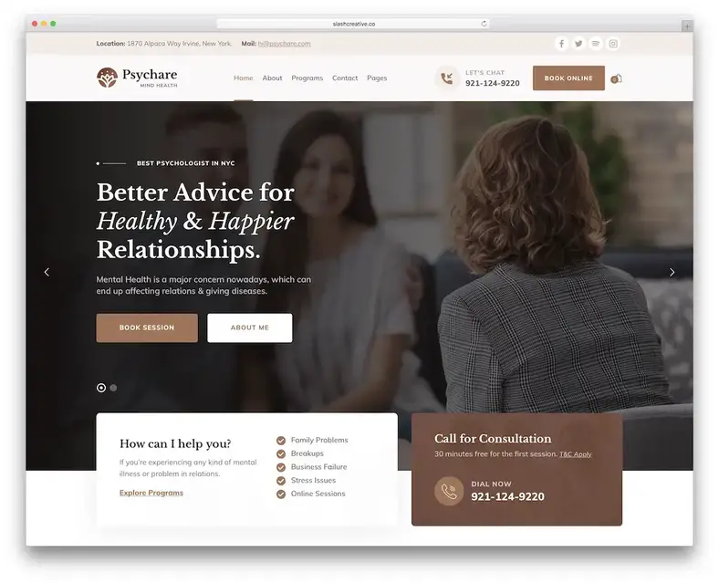 psychare coaching tema wordpress