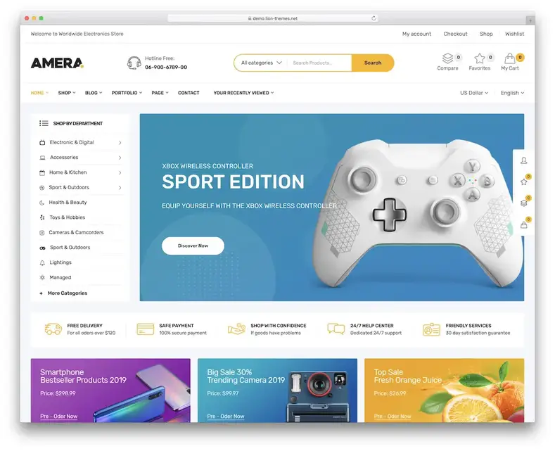 tema amera wordpress vendendo produtos digitais