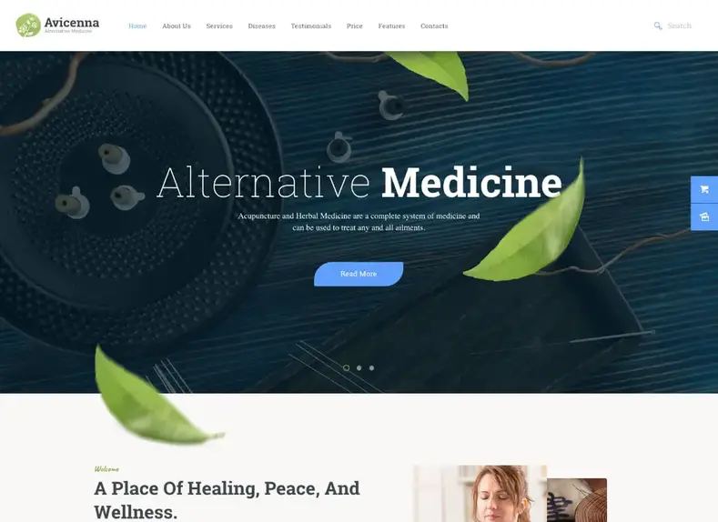 Avicenne |  Thème WordPress pour docteur en médecine populaire alternative