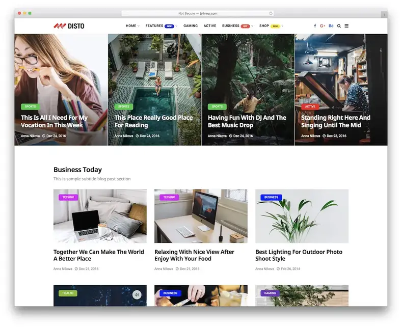 thème de journal wordpress déformé