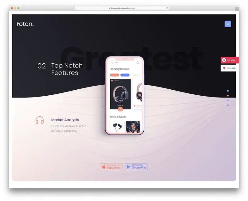 aplicativo foton mostrar tema wordpress