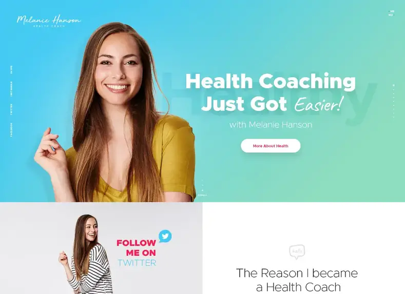 Melanie Hansen |  Blog Pelatih Kesehatan & Majalah Gaya Hidup Tema WordPress