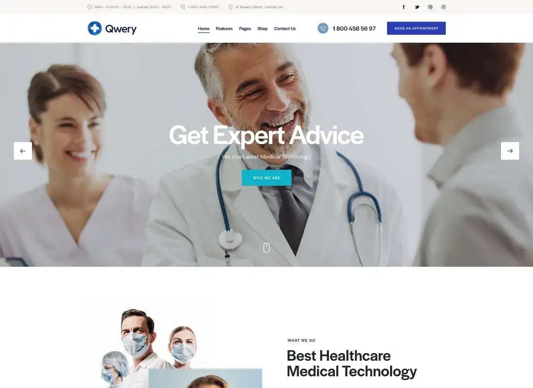 Qwery - Tema WordPress de negócios multiuso + RTL