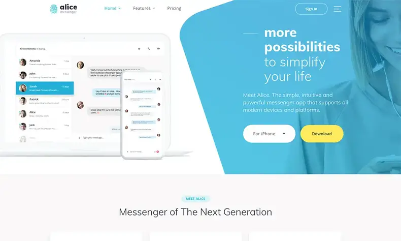 Application de modèle HTML5 polyvalente