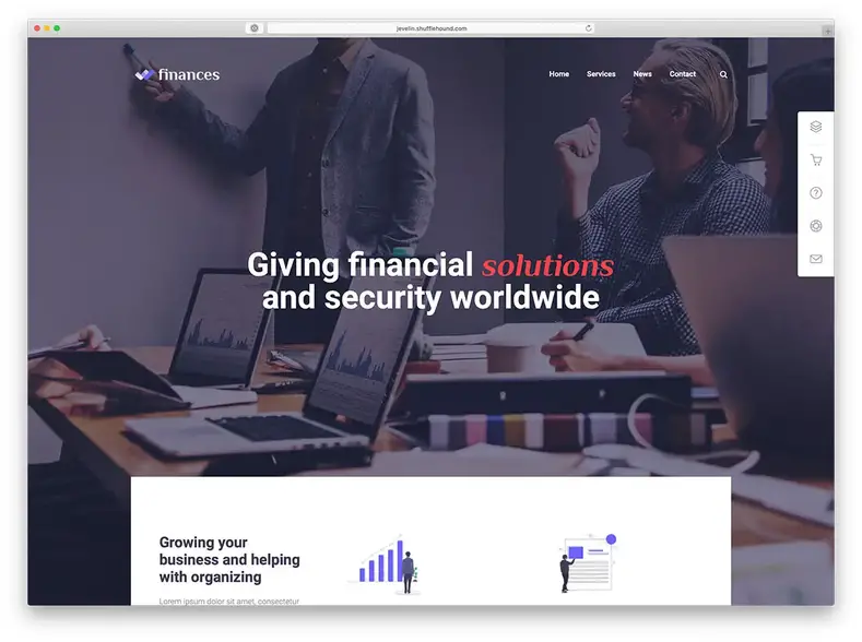 thèmes WordPress financiers