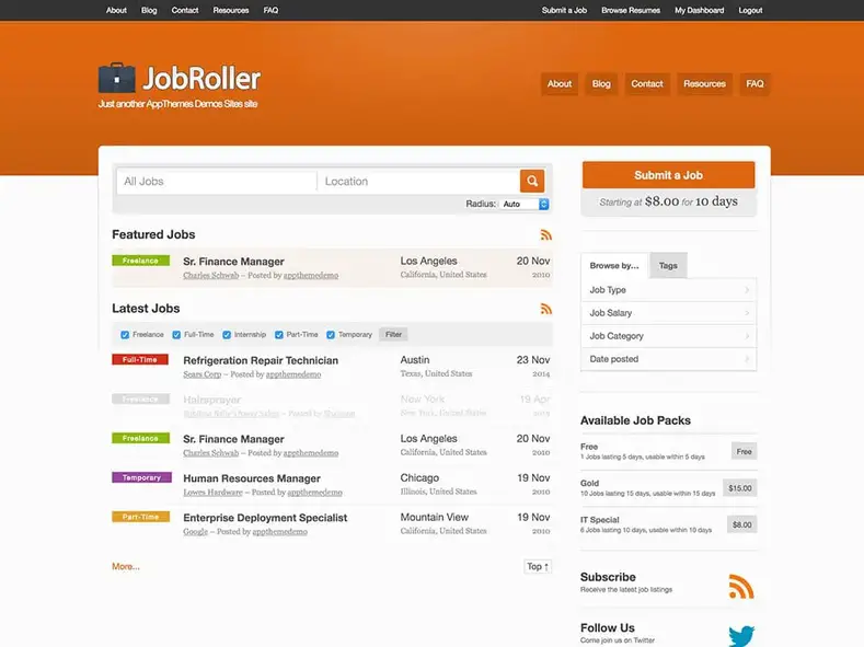 jobroller-job-board-tema