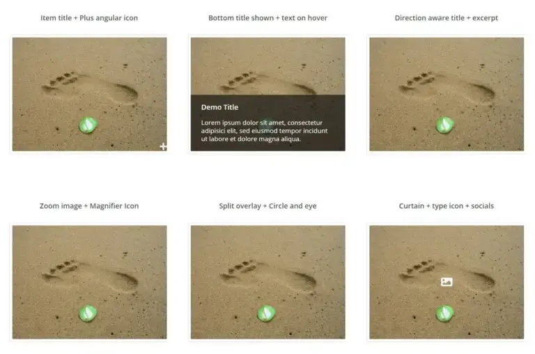 Exemples de superposition de grille de médias