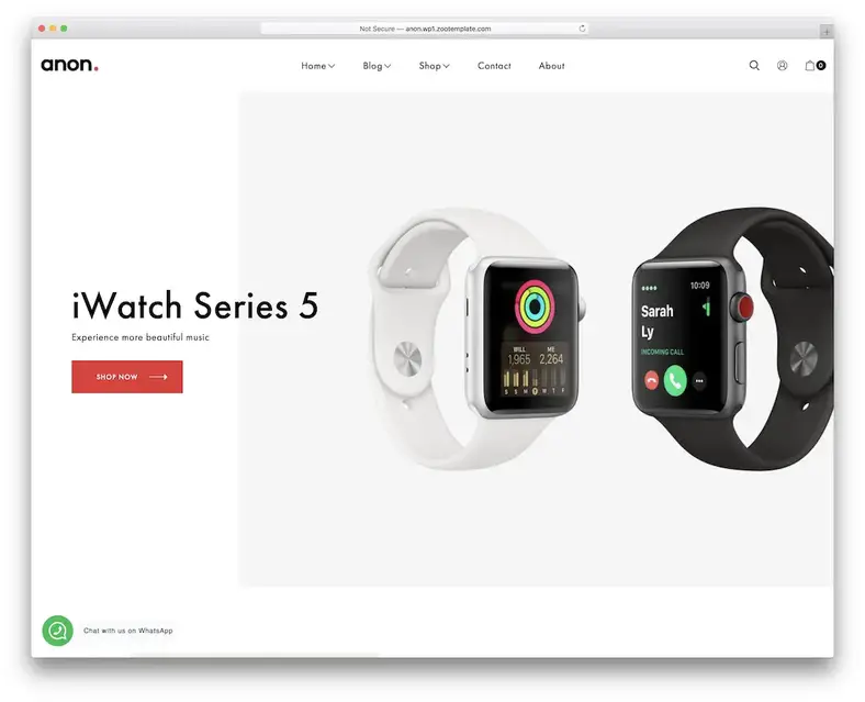 tema de woocommerce de tecnologia anon