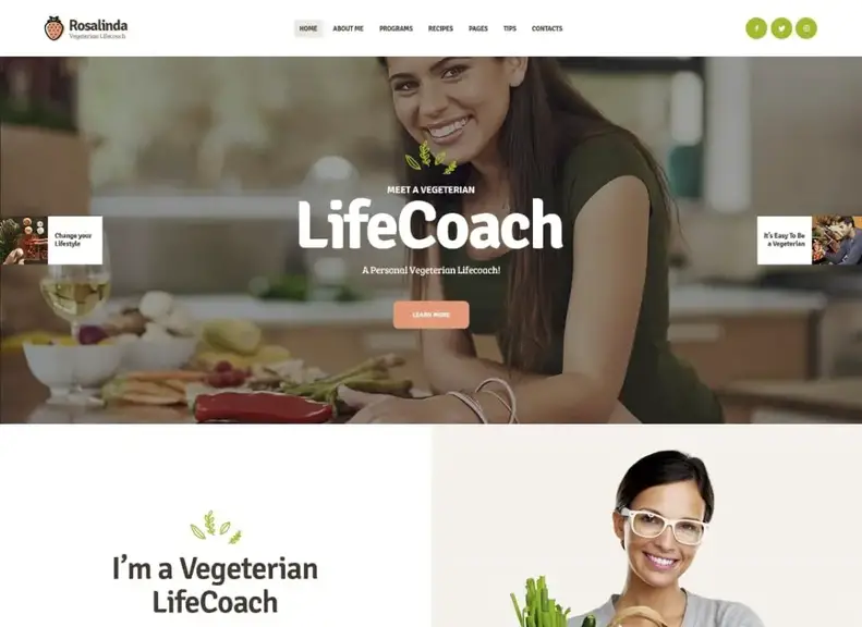 Rosalinda |  Tema WordPress per blog di salute e stile di vita vegetariano