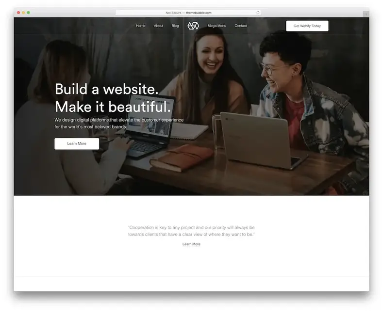 webifier le thème wordpress des entreprises locales