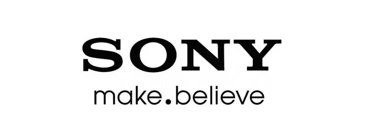 sony logo med slogan