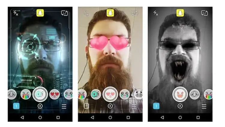 Snapchat augmented reality -filtre